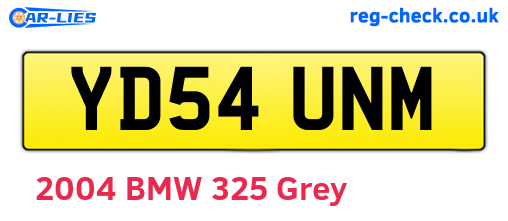 YD54UNM are the vehicle registration plates.