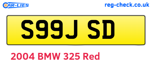 S99JSD are the vehicle registration plates.