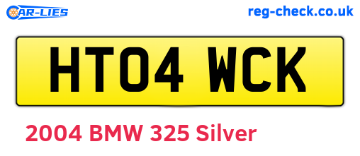 HT04WCK are the vehicle registration plates.