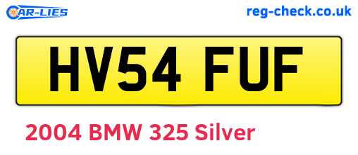 HV54FUF are the vehicle registration plates.