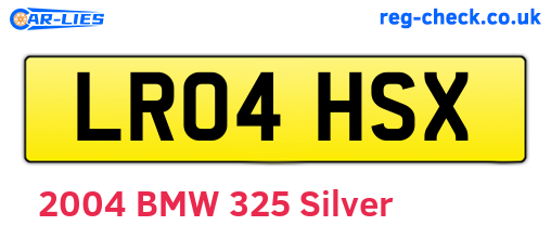 LR04HSX are the vehicle registration plates.