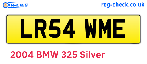 LR54WME are the vehicle registration plates.