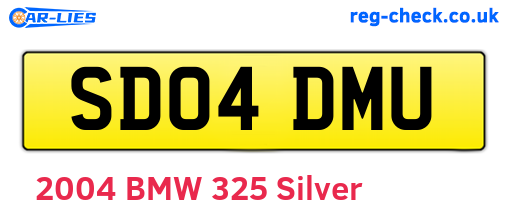 SD04DMU are the vehicle registration plates.
