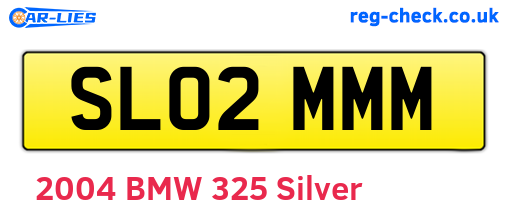 SL02MMM are the vehicle registration plates.