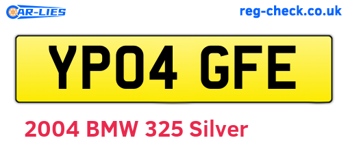 YP04GFE are the vehicle registration plates.