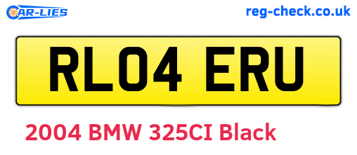 RL04ERU are the vehicle registration plates.