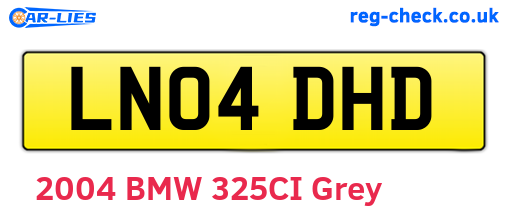 LN04DHD are the vehicle registration plates.