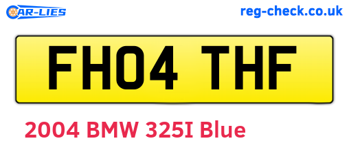 FH04THF are the vehicle registration plates.