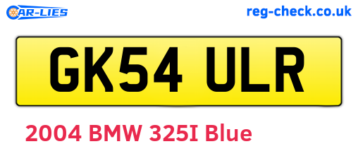 GK54ULR are the vehicle registration plates.