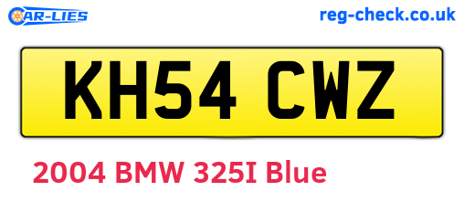 KH54CWZ are the vehicle registration plates.