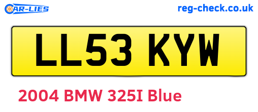 LL53KYW are the vehicle registration plates.