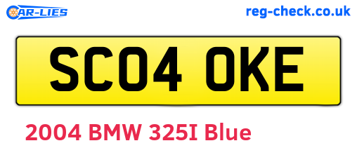 SC04OKE are the vehicle registration plates.