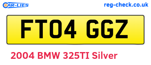 FT04GGZ are the vehicle registration plates.