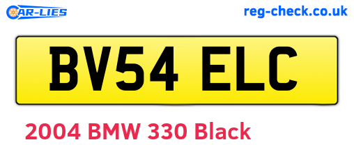 BV54ELC are the vehicle registration plates.