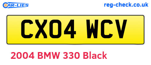 CX04WCV are the vehicle registration plates.