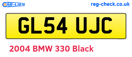 GL54UJC are the vehicle registration plates.