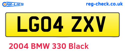 LG04ZXV are the vehicle registration plates.