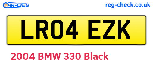 LR04EZK are the vehicle registration plates.