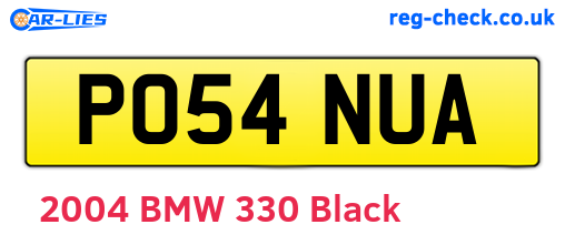 PO54NUA are the vehicle registration plates.