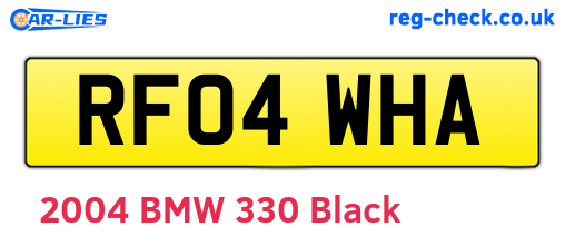 RF04WHA are the vehicle registration plates.