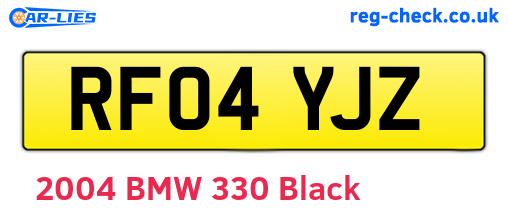 RF04YJZ are the vehicle registration plates.