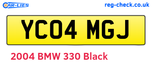 YC04MGJ are the vehicle registration plates.