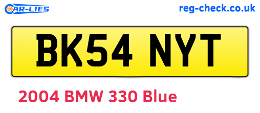 BK54NYT are the vehicle registration plates.