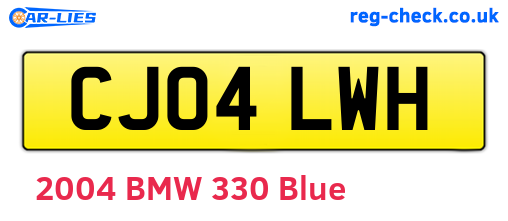 CJ04LWH are the vehicle registration plates.