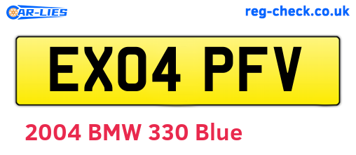 EX04PFV are the vehicle registration plates.