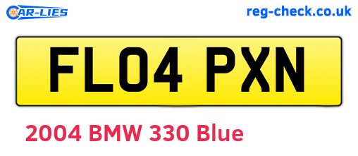 FL04PXN are the vehicle registration plates.