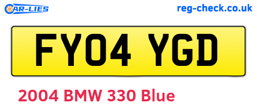 FY04YGD are the vehicle registration plates.