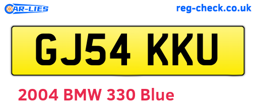 GJ54KKU are the vehicle registration plates.