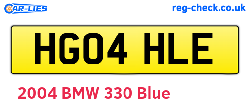 HG04HLE are the vehicle registration plates.