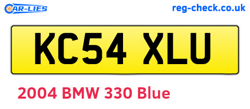 KC54XLU are the vehicle registration plates.