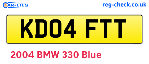 KD04FTT are the vehicle registration plates.