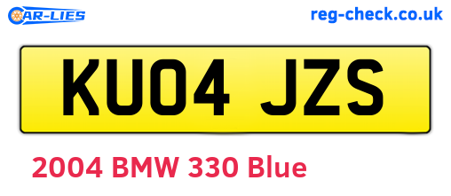 KU04JZS are the vehicle registration plates.
