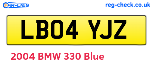 LB04YJZ are the vehicle registration plates.