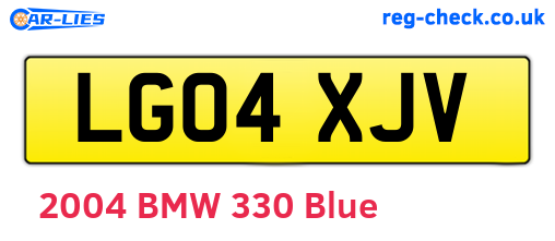 LG04XJV are the vehicle registration plates.