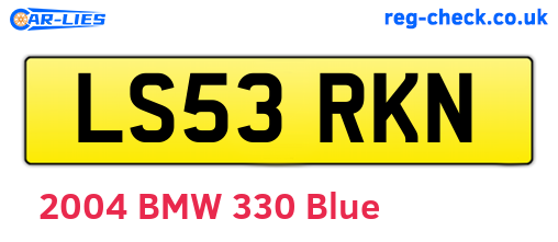 LS53RKN are the vehicle registration plates.