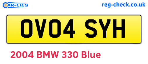 OV04SYH are the vehicle registration plates.