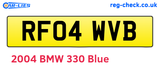 RF04WVB are the vehicle registration plates.