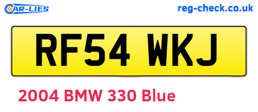 RF54WKJ are the vehicle registration plates.