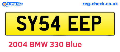 SY54EEP are the vehicle registration plates.