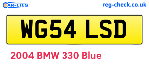 WG54LSD are the vehicle registration plates.