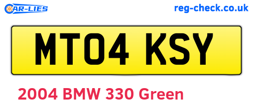 MT04KSY are the vehicle registration plates.
