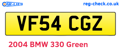 VF54CGZ are the vehicle registration plates.
