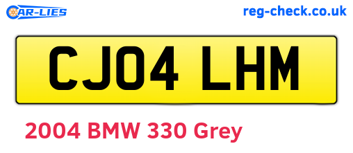 CJ04LHM are the vehicle registration plates.
