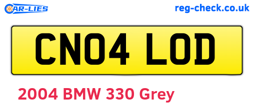 CN04LOD are the vehicle registration plates.