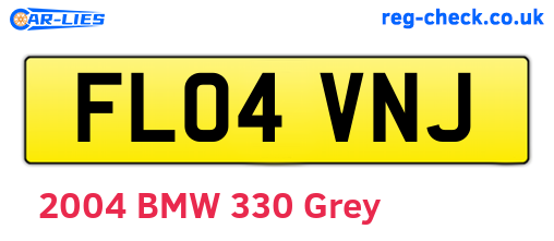 FL04VNJ are the vehicle registration plates.