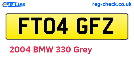 FT04GFZ are the vehicle registration plates.